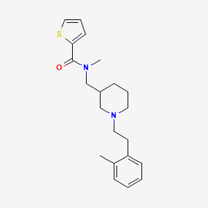 molecular formula C21H28N2OS B6129267 N-methyl-N-({1-[2-(2-methylphenyl)ethyl]-3-piperidinyl}methyl)-2-thiophenecarboxamide 