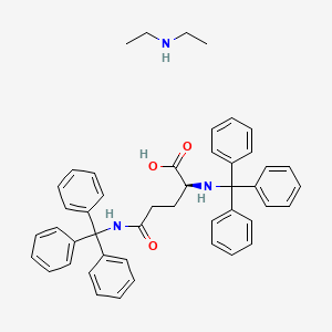 molecular formula C43H38N2O3 · C4H11N B612928 Trt-Gln(Trt)-OH Dea CAS No. 474955-53-8