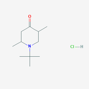 molecular formula C11H22ClNO B6129293 1-tert-butyl-2,5-dimethyl-4-piperidinone hydrochloride 