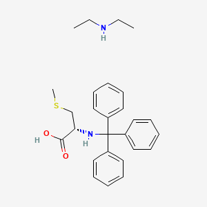 molecular formula C27H34N2O2S B612932 N-Ethylethanamine;(2R)-3-methylsulfanyl-2-(tritylamino)propanoic acid CAS No. 80514-69-8