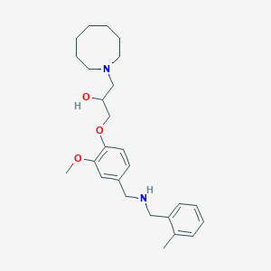 molecular formula C26H38N2O3 B6129327 1-(1-azocanyl)-3-(2-methoxy-4-{[(2-methylbenzyl)amino]methyl}phenoxy)-2-propanol 