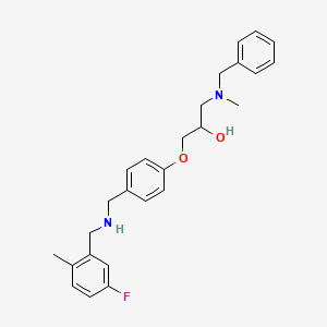 molecular formula C26H31FN2O2 B6129338 1-[benzyl(methyl)amino]-3-(4-{[(5-fluoro-2-methylbenzyl)amino]methyl}phenoxy)-2-propanol 