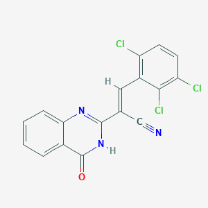 molecular formula C17H8Cl3N3O B6129360 2-(4-oxo-3,4-dihydro-2-quinazolinyl)-3-(2,3,6-trichlorophenyl)acrylonitrile 