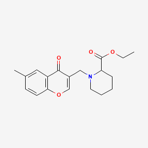 ethyl 1-[(6-methyl-4-oxo-4H-chromen-3-yl)methyl]-2-piperidinecarboxylate