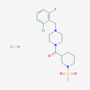 1-(2-chloro-6-fluorobenzyl)-4-{[1-(methylsulfonyl)-3-piperidinyl]carbonyl}piperazine hydrochloride