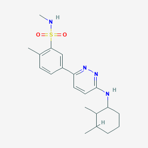 5-{6-[(2,3-dimethylcyclohexyl)amino]-3-pyridazinyl}-N,2-dimethylbenzenesulfonamide