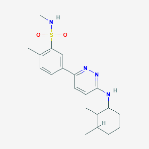 molecular formula C20H28N4O2S B6129392 5-{6-[(2,3-dimethylcyclohexyl)amino]-3-pyridazinyl}-N,2-dimethylbenzenesulfonamide 