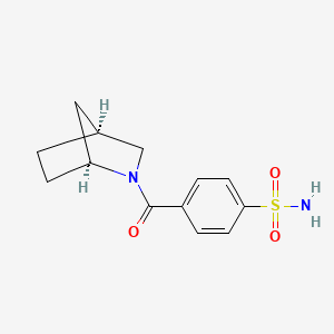 molecular formula C13H16N2O3S B6129407 4-[(1S*,4S*)-2-azabicyclo[2.2.1]hept-2-ylcarbonyl]benzenesulfonamide 