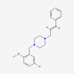 molecular formula C21H25BrN2O B6129433 1-(5-bromo-2-methoxybenzyl)-4-(3-phenyl-2-propen-1-yl)piperazine 