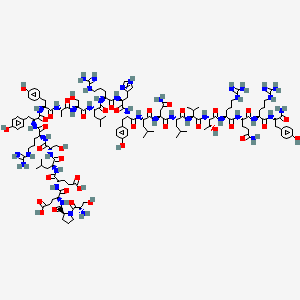 molecular formula C135H209N41O38 B612944 Peptide yy(13-36)(canine,mouse,porcine,rat) CAS No. 86895-09-2