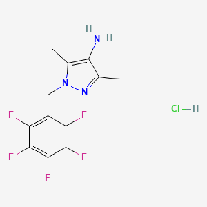 molecular formula C12H11ClF5N3 B6129444 3,5-dimethyl-1-(pentafluorobenzyl)-1H-pyrazol-4-amine 