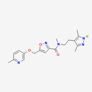 N-[2-(3,5-dimethyl-1H-pyrazol-4-yl)ethyl]-N-methyl-5-{[(6-methyl-3-pyridinyl)oxy]methyl}-3-isoxazolecarboxamide