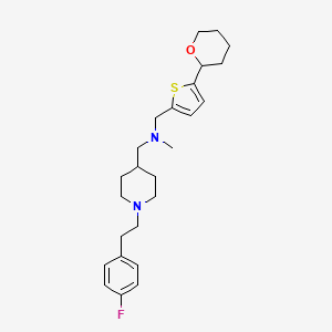 ({1-[2-(4-fluorophenyl)ethyl]-4-piperidinyl}methyl)methyl{[5-(tetrahydro-2H-pyran-2-yl)-2-thienyl]methyl}amine