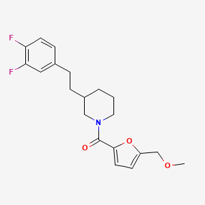 molecular formula C20H23F2NO3 B6129457 3-[2-(3,4-difluorophenyl)ethyl]-1-[5-(methoxymethyl)-2-furoyl]piperidine 