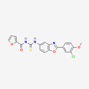 molecular formula C20H14ClN3O4S B6129463 N-({[2-(3-chloro-4-methoxyphenyl)-1,3-benzoxazol-5-yl]amino}carbonothioyl)-2-furamide 