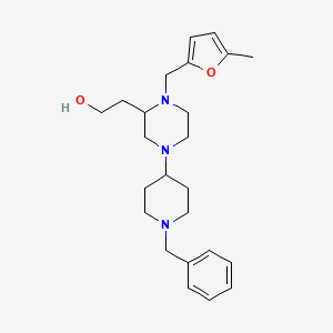 2-{4-(1-benzyl-4-piperidinyl)-1-[(5-methyl-2-furyl)methyl]-2-piperazinyl}ethanol