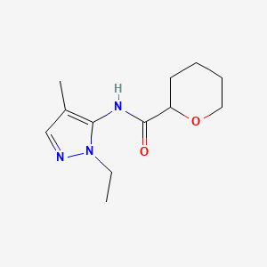 N-(1-ethyl-4-methyl-1H-pyrazol-5-yl)tetrahydro-2H-pyran-2-carboxamide