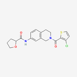 molecular formula C19H19ClN2O3S B6129501 N-{2-[(3-chloro-2-thienyl)carbonyl]-1,2,3,4-tetrahydro-7-isoquinolinyl}tetrahydro-2-furancarboxamide 