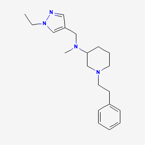 N-[(1-ethyl-1H-pyrazol-4-yl)methyl]-N-methyl-1-(2-phenylethyl)-3-piperidinamine