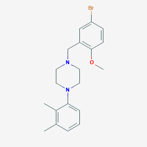 molecular formula C20H25BrN2O B6129523 1-(5-bromo-2-methoxybenzyl)-4-(2,3-dimethylphenyl)piperazine 