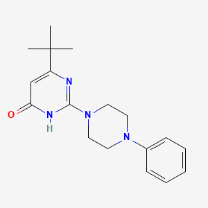 molecular formula C18H24N4O B6129528 6-tert-butyl-2-(4-phenyl-1-piperazinyl)-4(3H)-pyrimidinone 