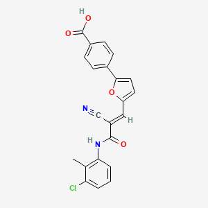 4-(5-{3-[(3-chloro-2-methylphenyl)amino]-2-cyano-3-oxo-1-propen-1-yl}-2-furyl)benzoic acid