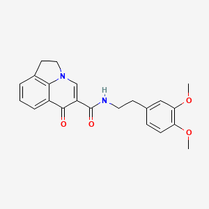 molecular formula C22H22N2O4 B6129557 N-[2-(3,4-dimethoxyphenyl)ethyl]-6-oxo-1,2-dihydro-6H-pyrrolo[3,2,1-ij]quinoline-5-carboxamide 