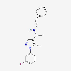 1-[1-(3-fluorophenyl)-5-methyl-1H-pyrazol-4-yl]-N-(2-phenylethyl)ethanamine