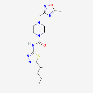 N-[5-(1-methylbutyl)-1,3,4-thiadiazol-2-yl]-4-[(5-methyl-1,2,4-oxadiazol-3-yl)methyl]piperazine-1-carboxamide