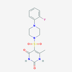 molecular formula C15H17FN4O4S B6129622 5-{[4-(2-fluorophenyl)-1-piperazinyl]sulfonyl}-2-hydroxy-6-methyl-4(3H)-pyrimidinone 