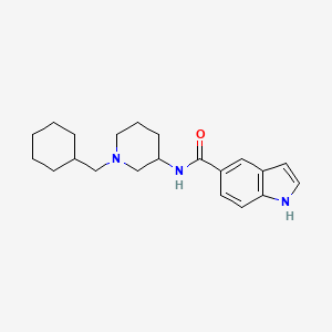 molecular formula C21H29N3O B6129630 N-[1-(cyclohexylmethyl)-3-piperidinyl]-1H-indole-5-carboxamide 