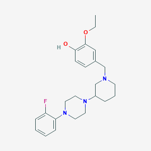 2-ethoxy-4-({3-[4-(2-fluorophenyl)-1-piperazinyl]-1-piperidinyl}methyl)phenol