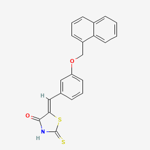 molecular formula C21H15NO2S2 B6129652 5-[3-(1-naphthylmethoxy)benzylidene]-2-thioxo-1,3-thiazolidin-4-one 