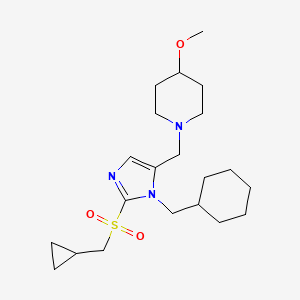 1-({1-(cyclohexylmethyl)-2-[(cyclopropylmethyl)sulfonyl]-1H-imidazol-5-yl}methyl)-4-methoxypiperidine