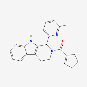 molecular formula C23H23N3O B6129666 2-(1-cyclopenten-1-ylcarbonyl)-1-(6-methyl-2-pyridinyl)-2,3,4,9-tetrahydro-1H-beta-carboline 
