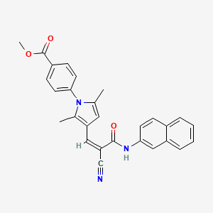 molecular formula C28H23N3O3 B6129712 methyl 4-{3-[2-cyano-3-(2-naphthylamino)-3-oxo-1-propen-1-yl]-2,5-dimethyl-1H-pyrrol-1-yl}benzoate 