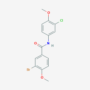 molecular formula C15H13BrClNO3 B6129727 3-bromo-N-(3-chloro-4-methoxyphenyl)-4-methoxybenzamide 