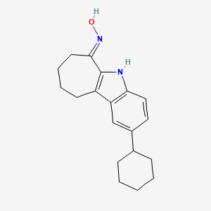 molecular formula C19H24N2O B6129733 2-cyclohexyl-7,8,9,10-tetrahydrocyclohepta[b]indol-6(5H)-one oxime 