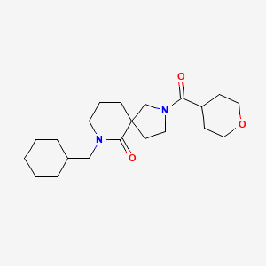 molecular formula C21H34N2O3 B6129740 7-(cyclohexylmethyl)-2-(tetrahydro-2H-pyran-4-ylcarbonyl)-2,7-diazaspiro[4.5]decan-6-one 