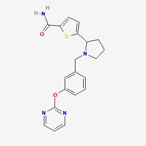 5-{1-[3-(2-pyrimidinyloxy)benzyl]-2-pyrrolidinyl}-2-thiophenecarboxamide