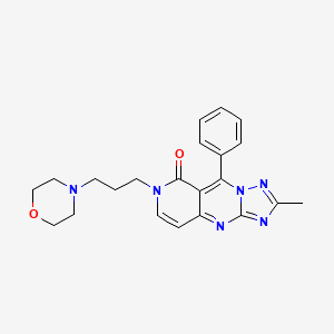 molecular formula C22H24N6O2 B6129771 2-methyl-7-[3-(4-morpholinyl)propyl]-9-phenylpyrido[4,3-d][1,2,4]triazolo[1,5-a]pyrimidin-8(7H)-one 