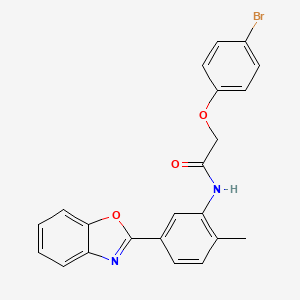 molecular formula C22H17BrN2O3 B6129779 N-[5-(1,3-benzoxazol-2-yl)-2-methylphenyl]-2-(4-bromophenoxy)acetamide 