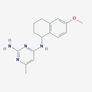 molecular formula C16H20N4O B6129786 N~4~-(6-methoxy-1,2,3,4-tetrahydro-1-naphthalenyl)-6-methyl-2,4-pyrimidinediamine 