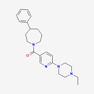 molecular formula C24H32N4O B6129816 1-{[6-(4-ethyl-1-piperazinyl)-3-pyridinyl]carbonyl}-4-phenylazepane 