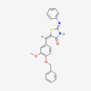 5-[4-(benzyloxy)-3-methoxybenzylidene]-2-(phenylimino)-1,3-thiazolidin-4-one