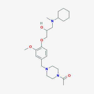 1-{4-[(4-acetyl-1-piperazinyl)methyl]-2-methoxyphenoxy}-3-[cyclohexyl(methyl)amino]-2-propanol