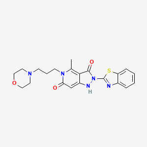 molecular formula C21H23N5O3S B6129851 2-(1,3-benzothiazol-2-yl)-4-methyl-5-[3-(4-morpholinyl)propyl]-1H-pyrazolo[4,3-c]pyridine-3,6(2H,5H)-dione 