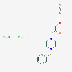 molecular formula C19H30Cl2N2O2 B6129901 1-(4-benzyl-1-piperazinyl)-3-[(1,1-dimethyl-2-propyn-1-yl)oxy]-2-propanol dihydrochloride 