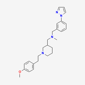 molecular formula C26H34N4O B6129925 ({1-[2-(4-methoxyphenyl)ethyl]-3-piperidinyl}methyl)methyl[3-(1H-pyrazol-1-yl)benzyl]amine 