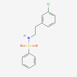 molecular formula C14H14ClNO2S B6129932 N-[2-(3-chlorophenyl)ethyl]benzenesulfonamide CAS No. 117824-65-4
